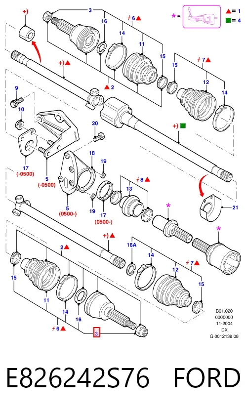 Гайка передней ступицы E826242S76 Ford