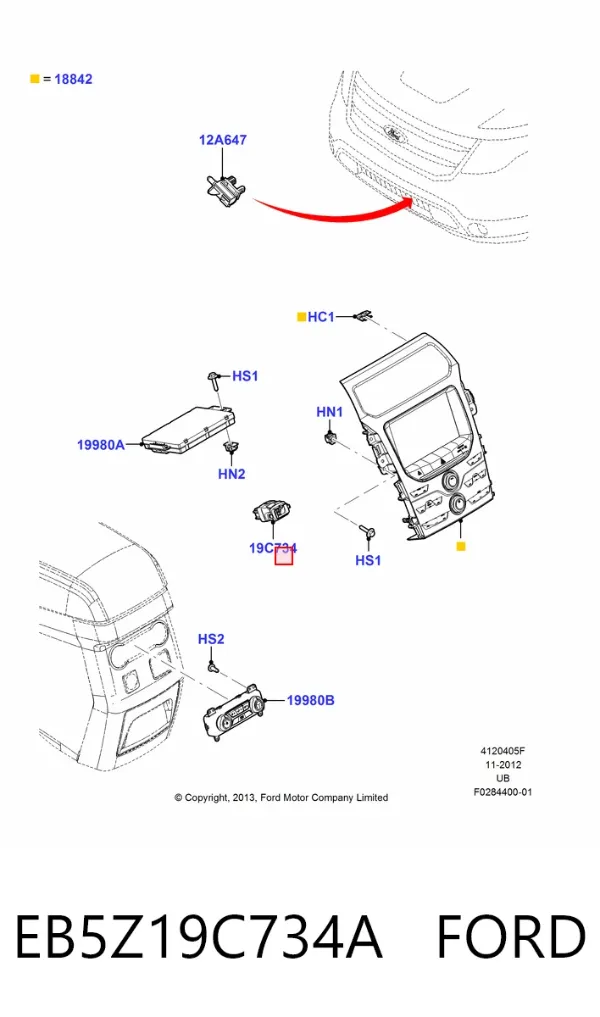  EB5Z19C734A Ford