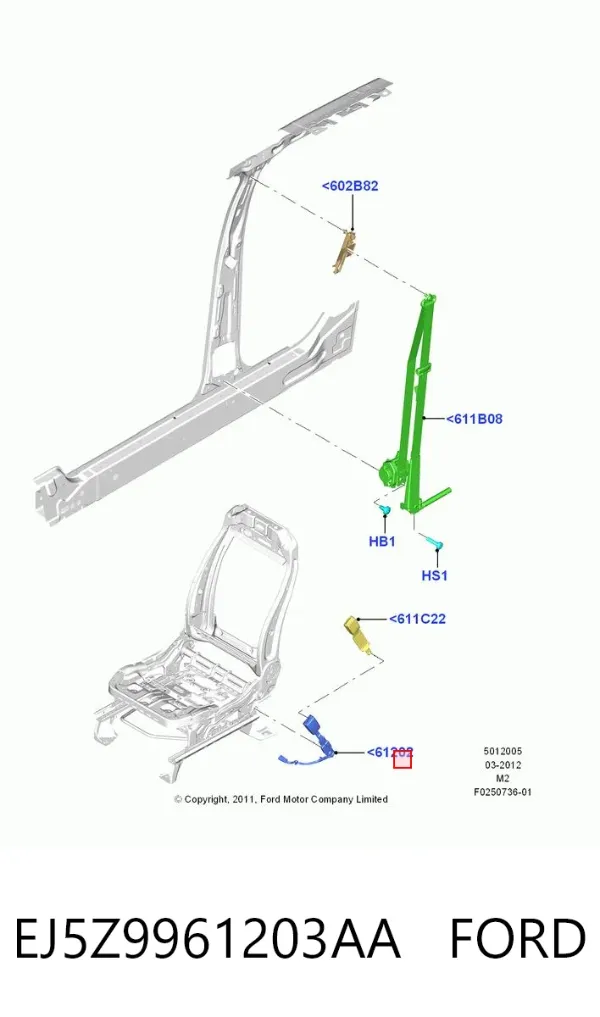  EJ5Z9961203AA Ford