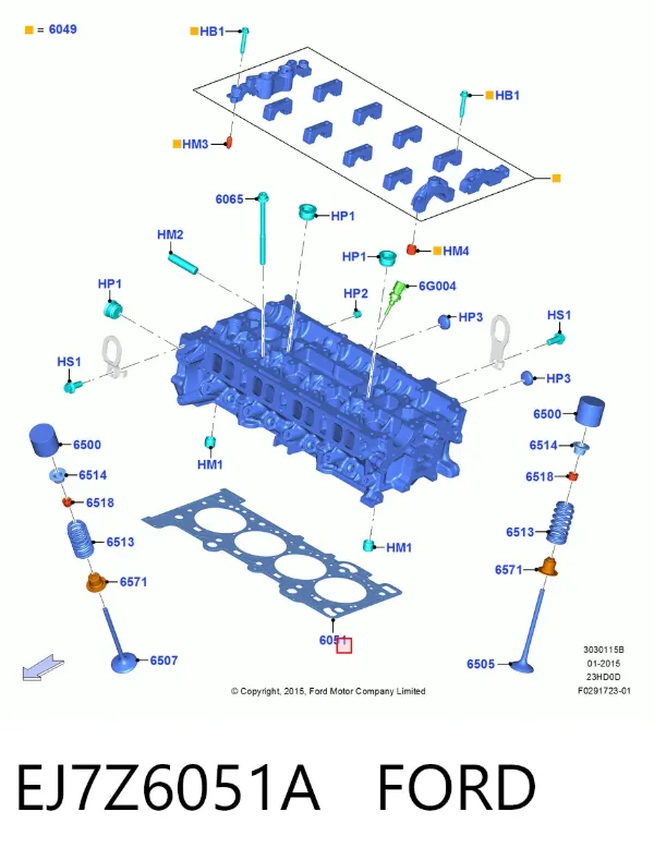 Прокладка ГБЦ STEJ7Z6051B SAT