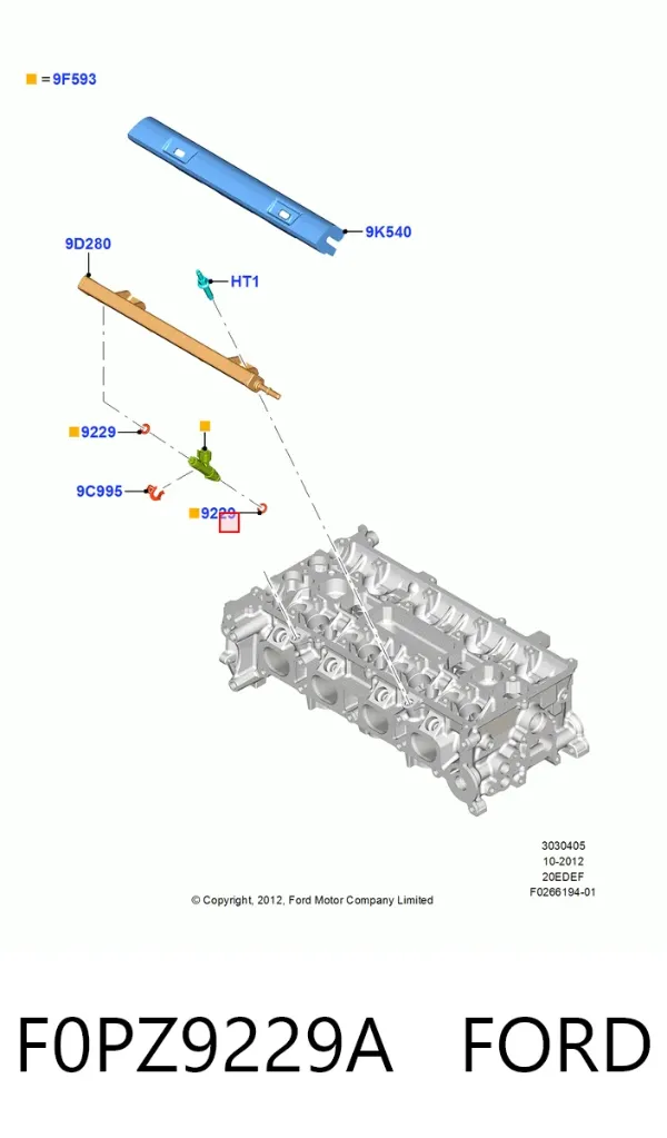 Кольцо форсунки F0PZ9229A Ford