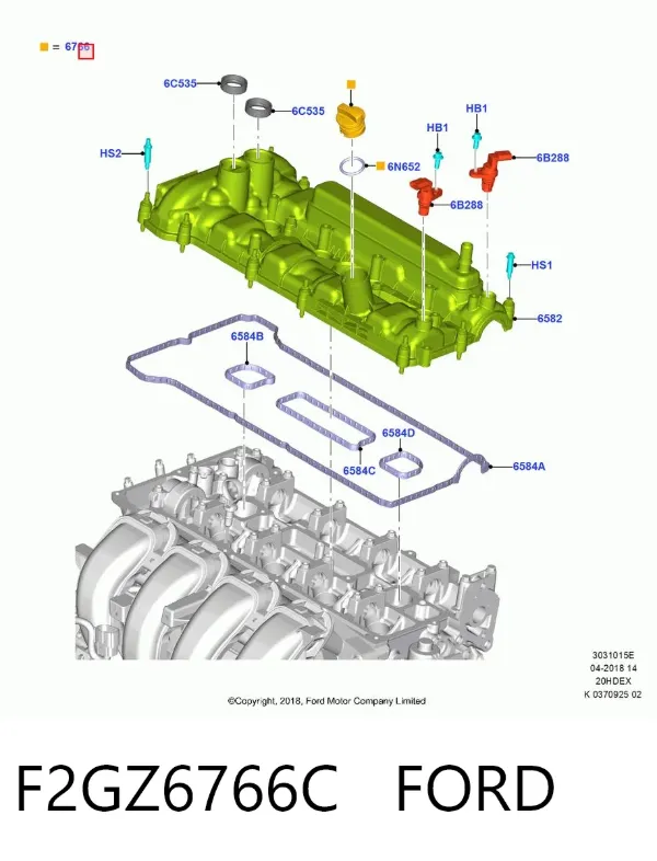 Крышка маслозаливной горловины F2GZ6766C Ford