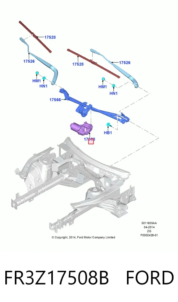 Мотор дворников FR3Z17508B Ford