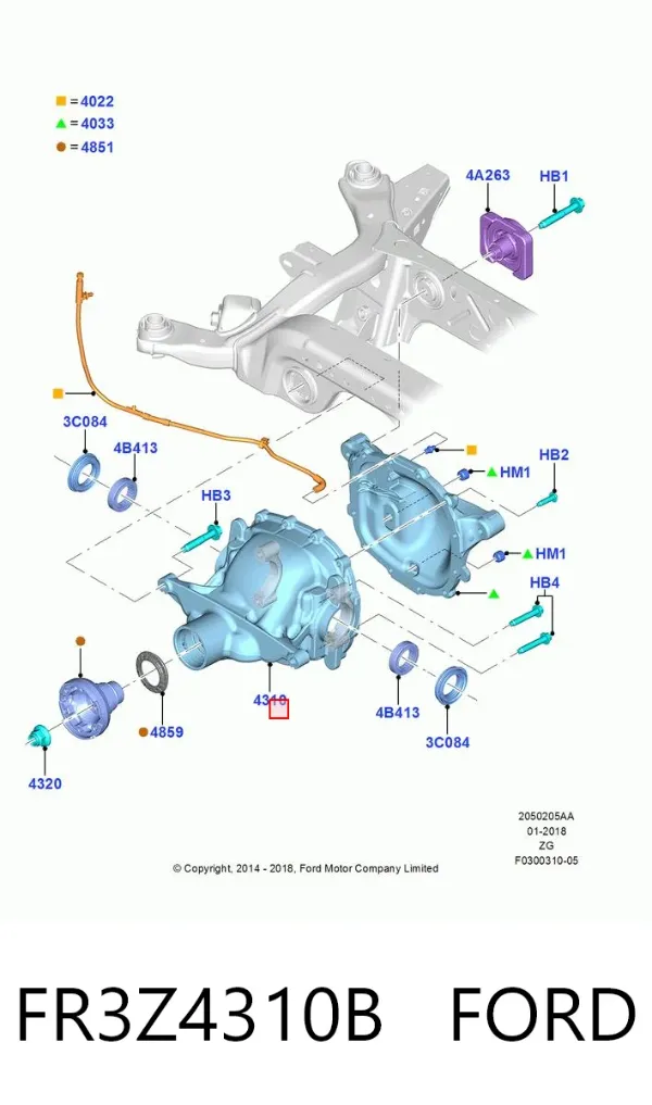 Задний редуктор FR3Z4310B Ford