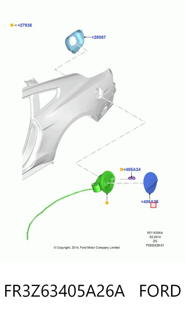 Лючок бензобака FR3Z63405A26A Ford
