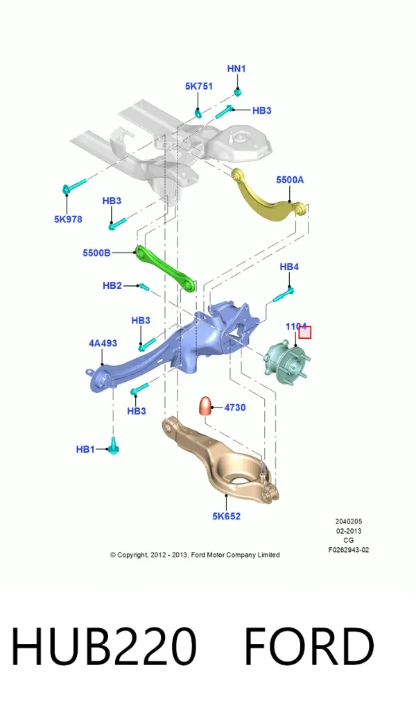 Задняя ступица HUB220 Ford