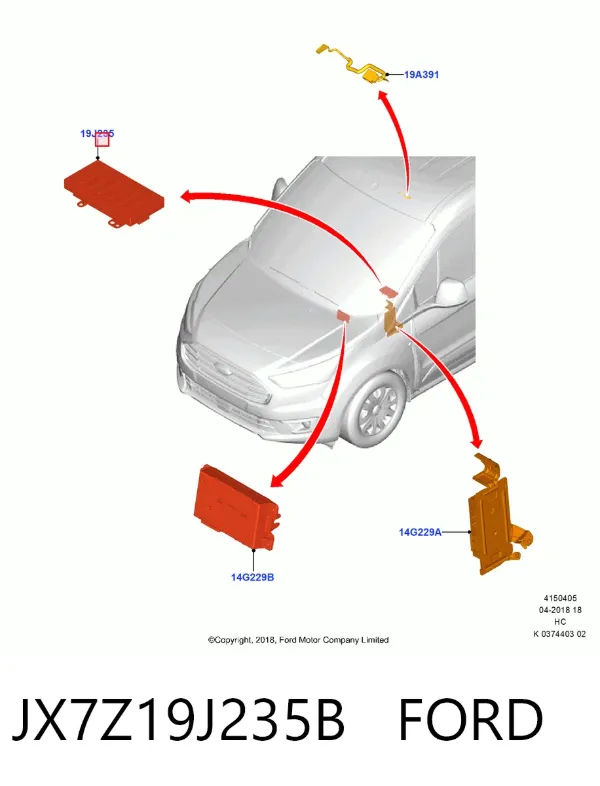 Станция для беспроводной зарядки JX7Z19J235B Ford