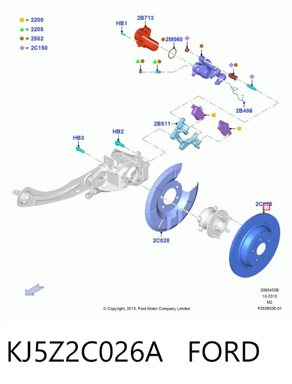 Тормозные диски KJ5Z2C026A Ford