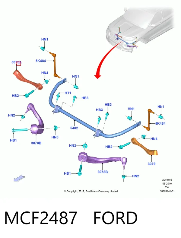 Нижний рычаг MCF2487 Ford