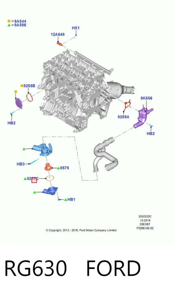 Прокладка фланца системы охлаждения RG630 Ford