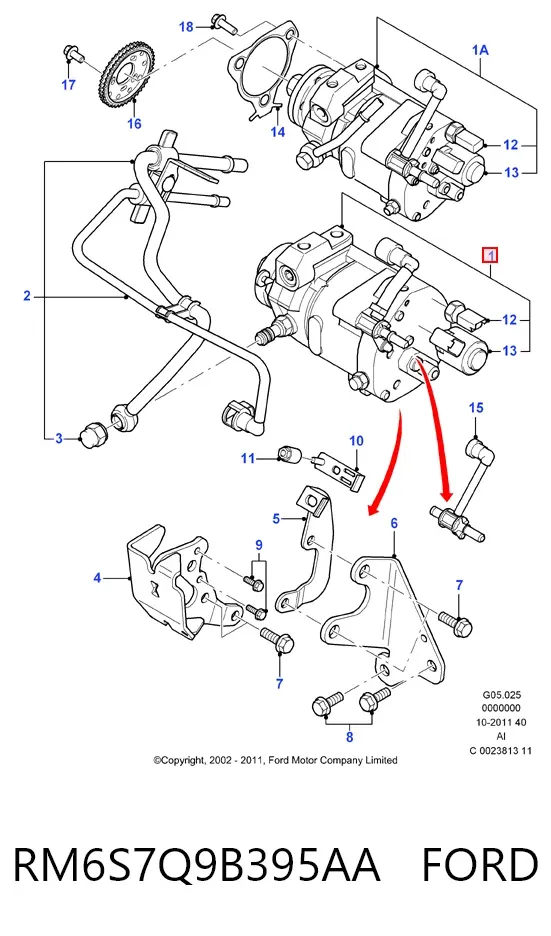 ТНВД RM6S7Q9B395AA Ford
