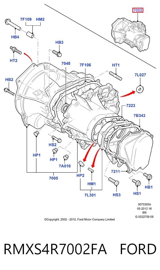 КПП RMXS4R7002FA Ford