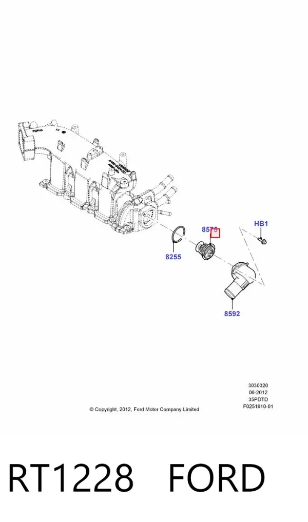 Термостат RT1228 Ford