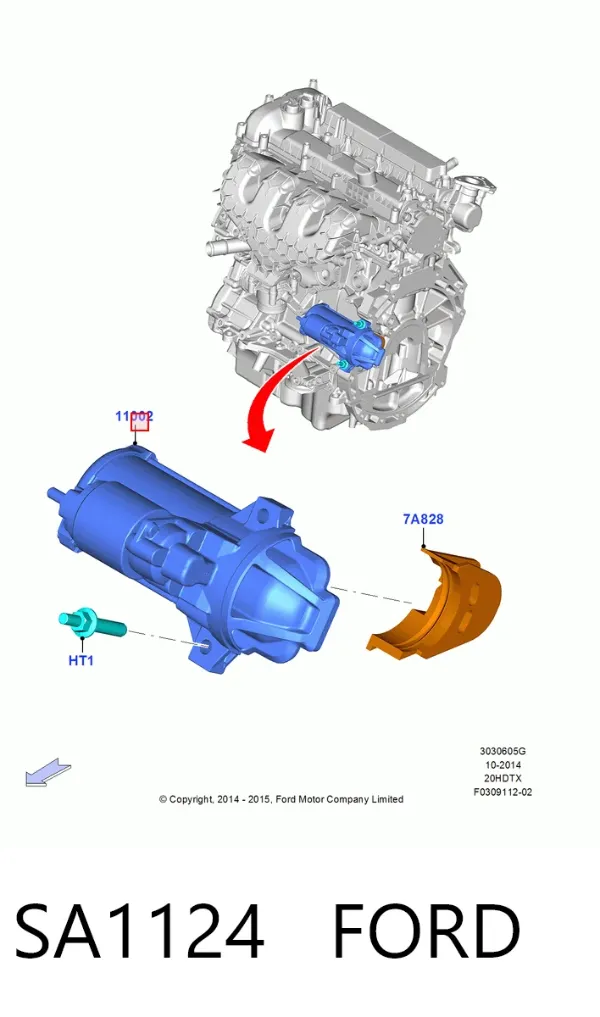 Стартер SA1124 Ford
