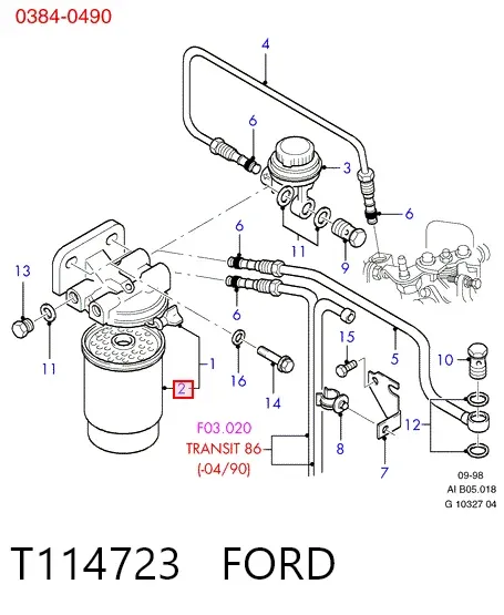 Топливный фильтр T114723 Ford