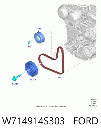 Болт крепления корзины сцепления FORD W714914S303
