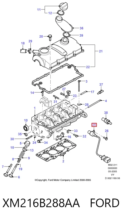 Датчик распредвала XM216B288AA Ford