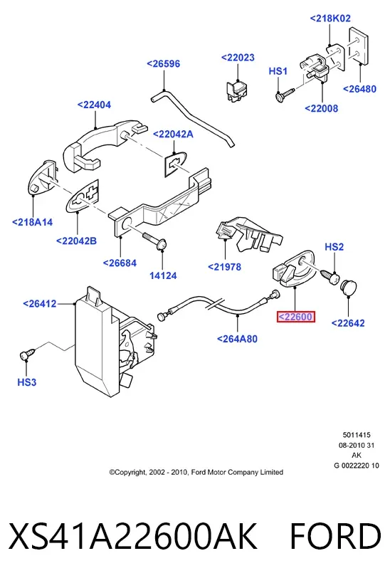  XS41A22600AK Ford