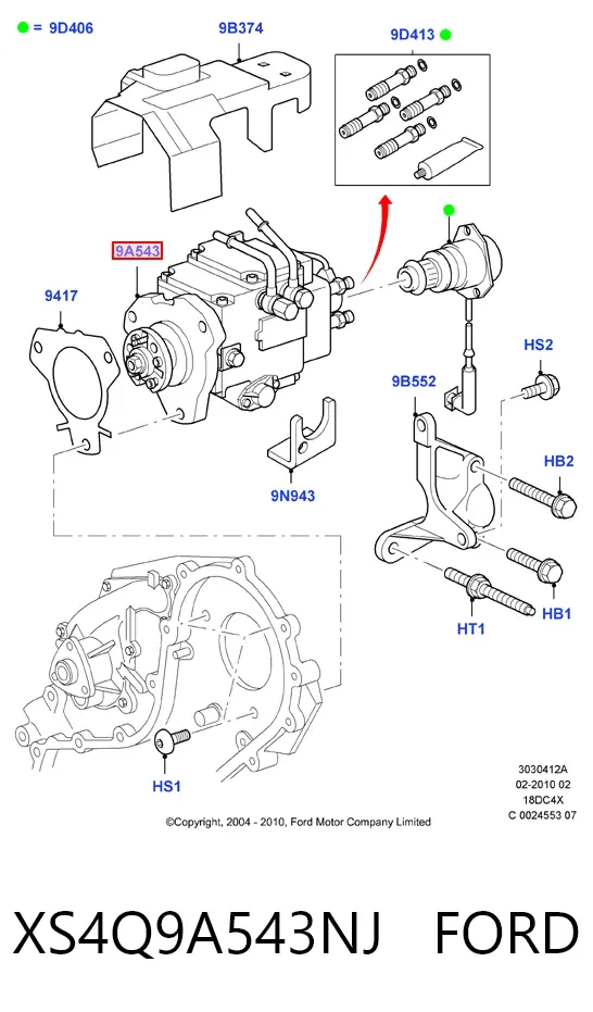 ТНВД XS4Q9A543NJ Ford