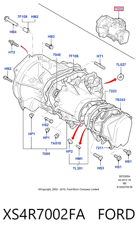 КПП XS4R7002FA Ford