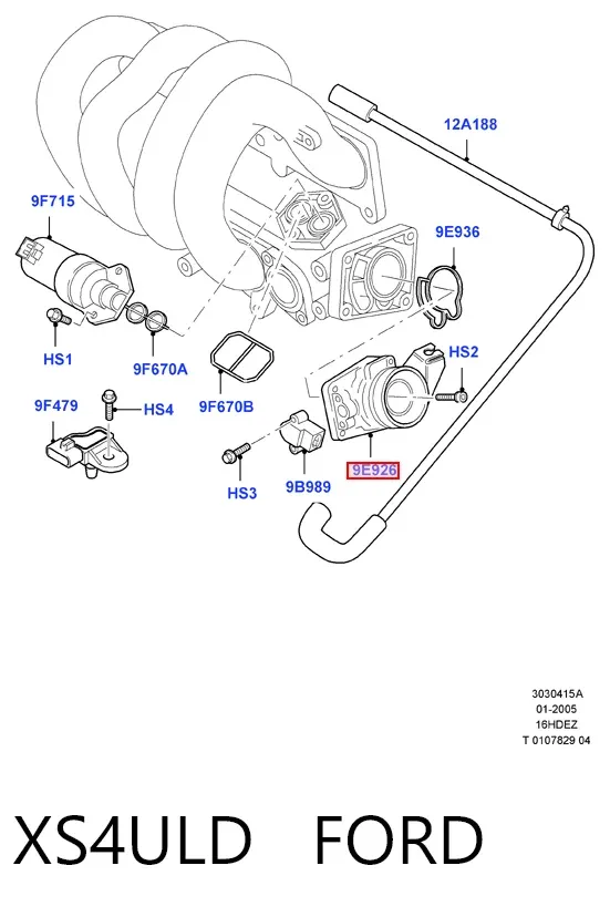 Дроссельная заслонка XS4ULD Ford