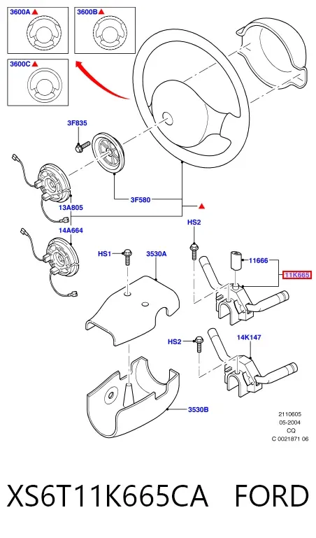 Левый подрулевой переключатель XS6T11K665CA Ford