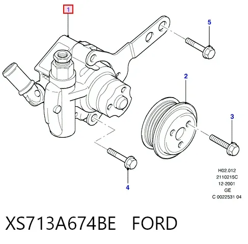 Насос ГУР XS713A674BE Ford