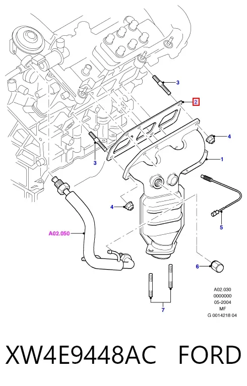 Прокладка коллектора XW4E9448AC Ford