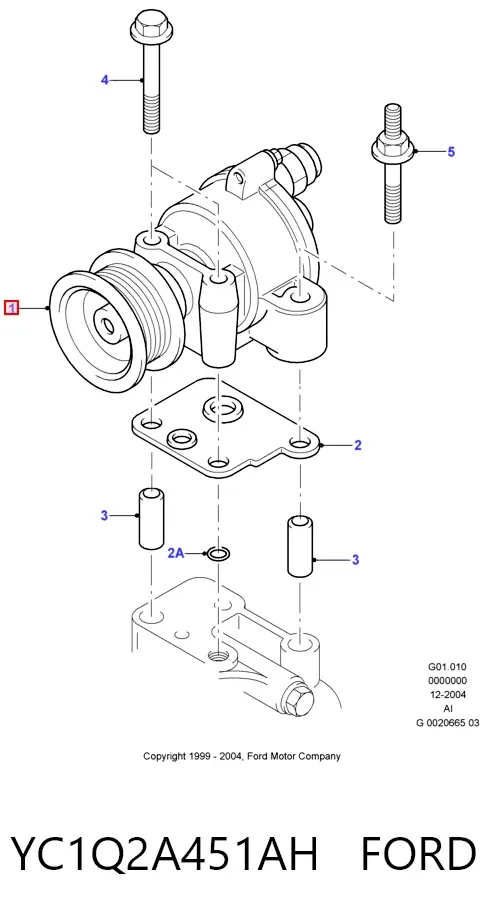 Вакуумный насос YC1Q2A451AH Ford
