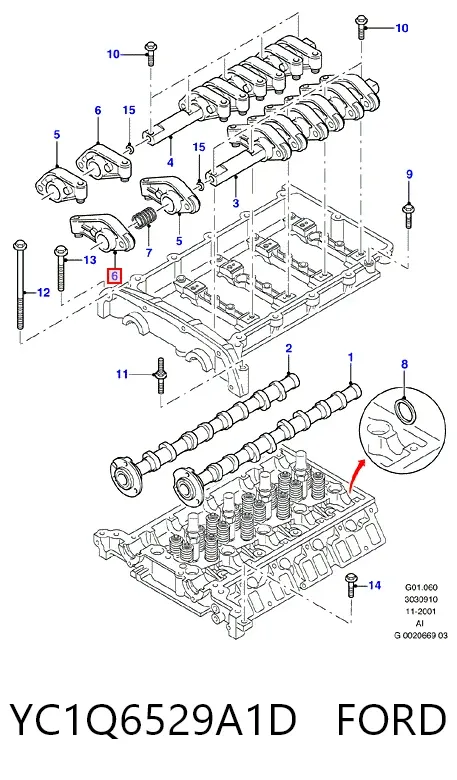 Коромысло клапана (рокер) впускной YC1Q6529A1D Ford