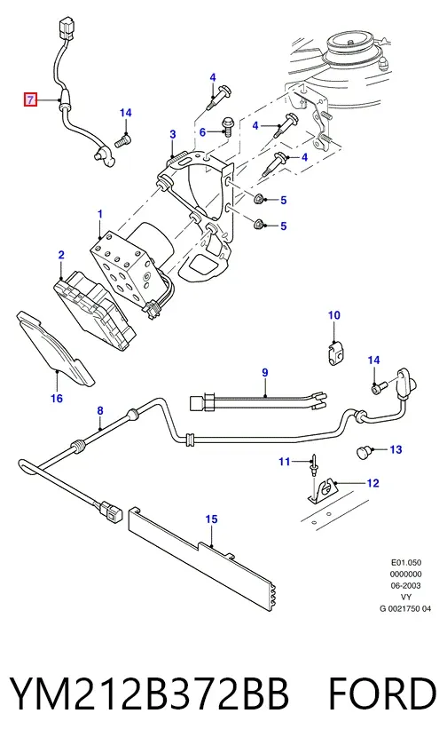 Датчик АБС передний YM212B372BB Ford