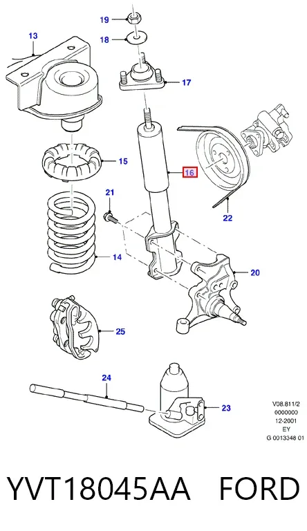 Амортизатор передний YVT18045AA Ford