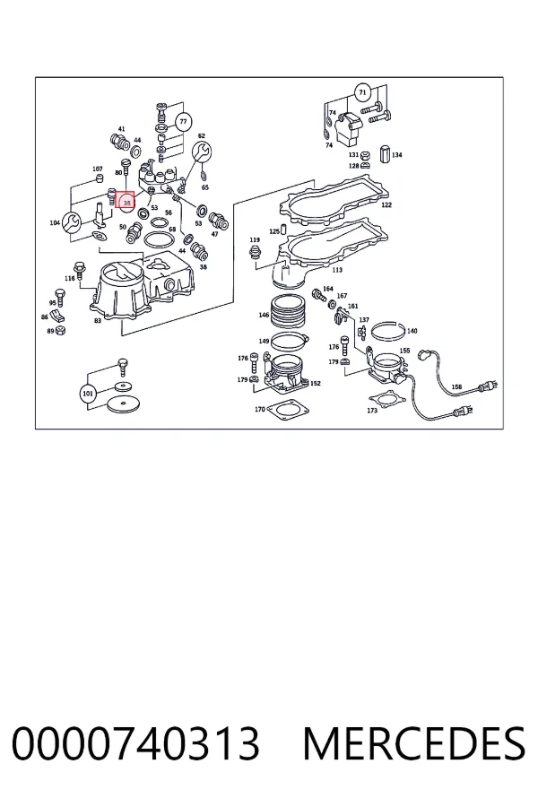Купить A0000740313 Mercedes Дозатор топлива (KE-JETRONIC)