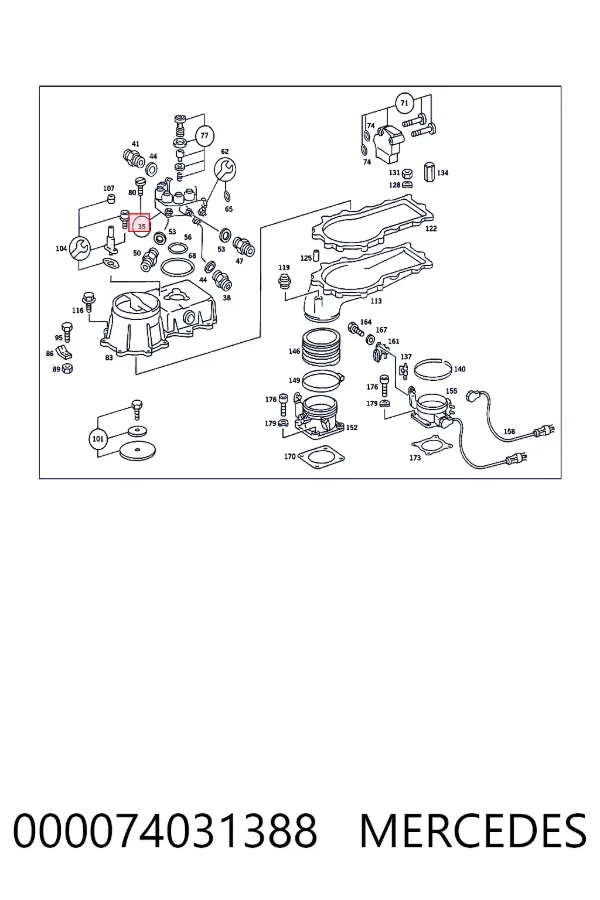 A0000740313 Mercedes Дозатор топлива (KE-JETRONIC)