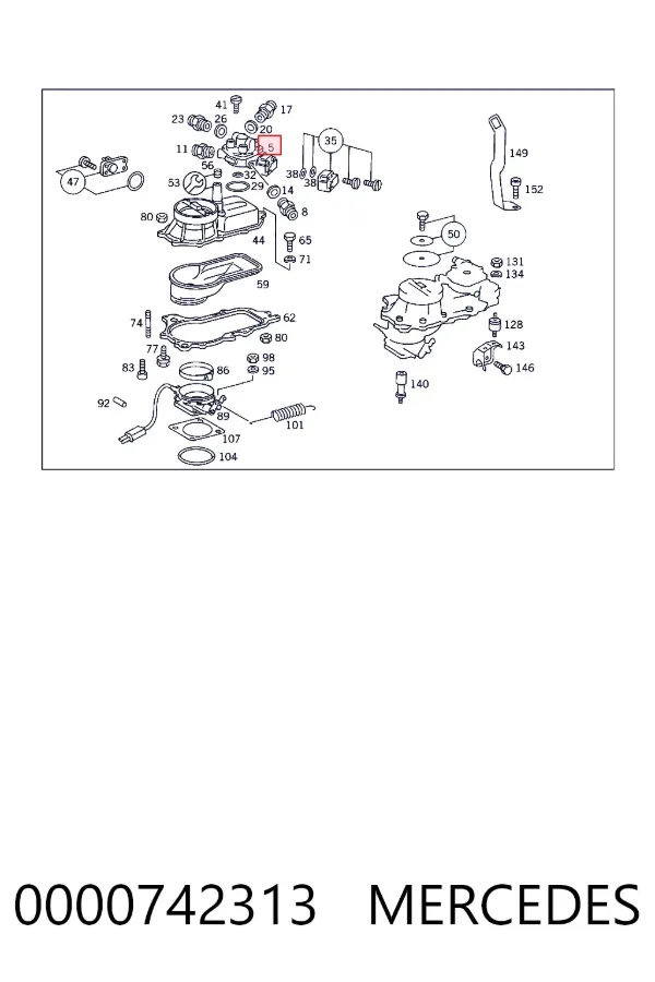 A0000742313 Mercedes Дозатор топлива (KE-JETRONIC)