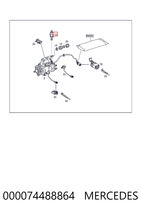 A0000744888 Mercedes Клапан ТНВД электромагнитный