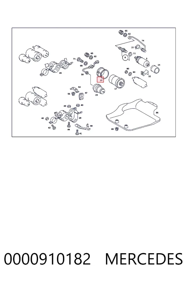 A0000910182 Mercedes 