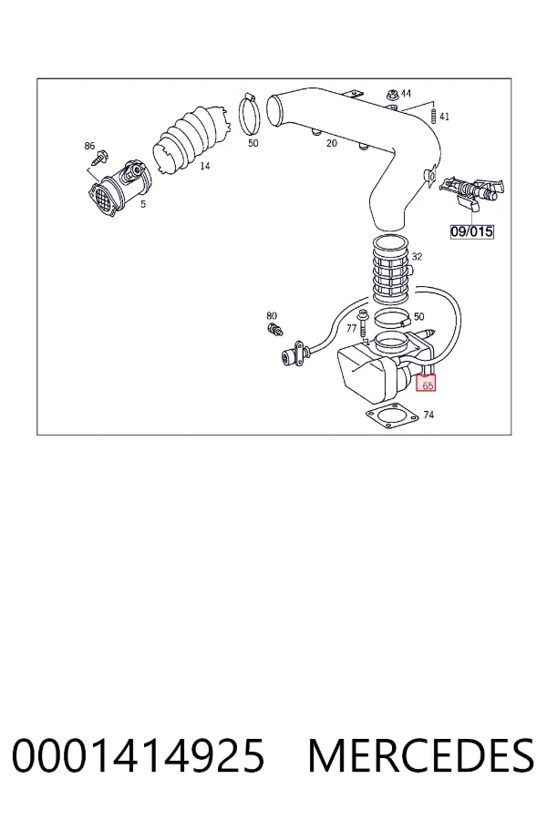Дроссельная заслонка в сборе Mercedes A0001414925 цена, от 3588.08 USD