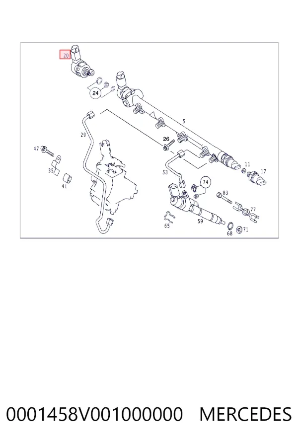 Регулятор давления топлива 0001458V001000000 Mercedes