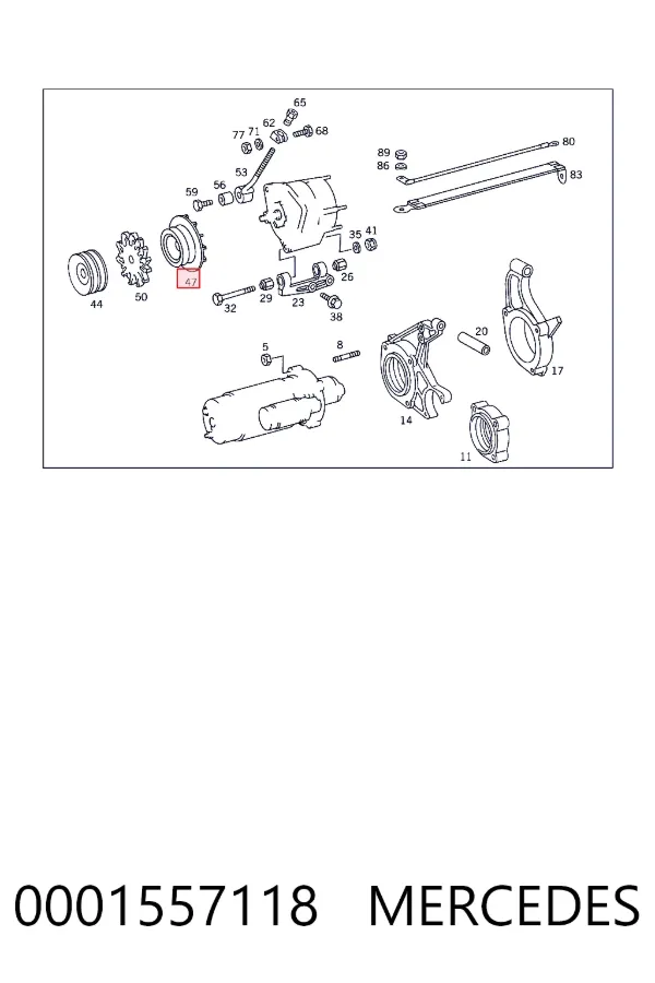 Инерционный шкив Mercedes A0001557118 цена, от 27.14 USD