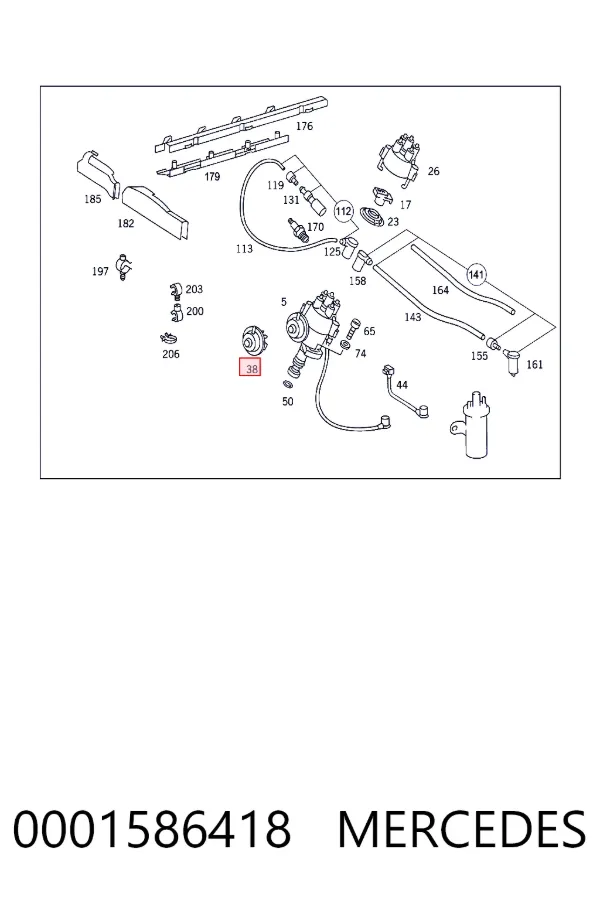 Купить A0001586418 Mercedes Вакуум распределителя зажигания