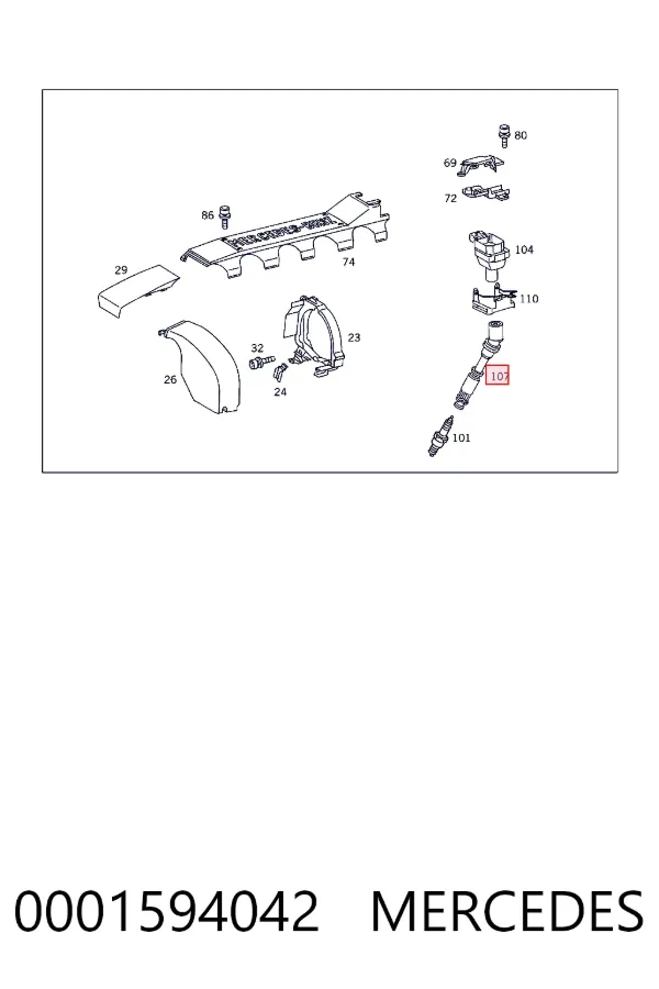 A0001594042 Mercedes Наконечник свечи зажигания