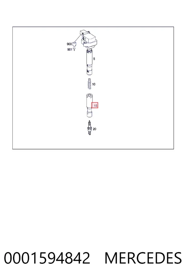 Свечной наконечник Mercedes A0001594842