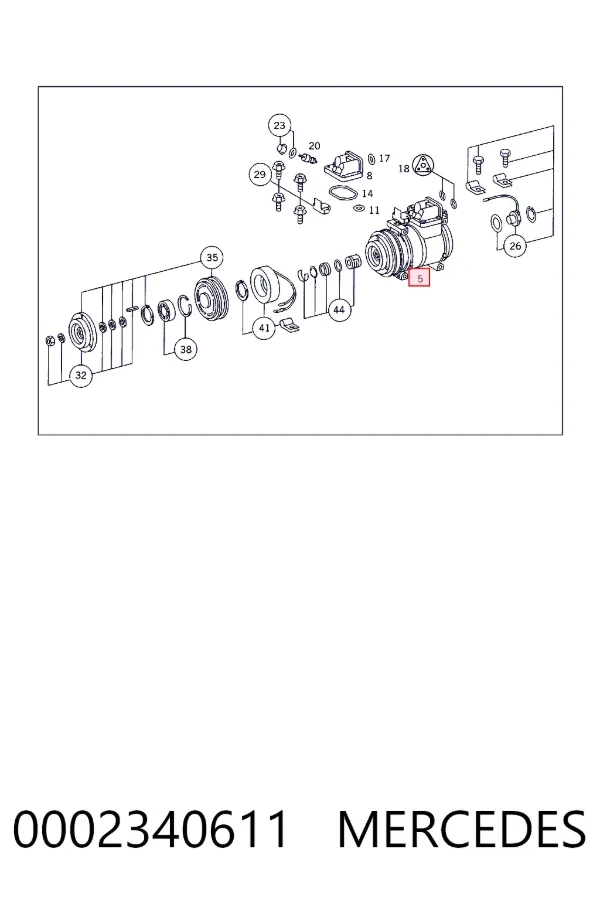 Купить A0002340611 Mercedes Компрессор климатической установки