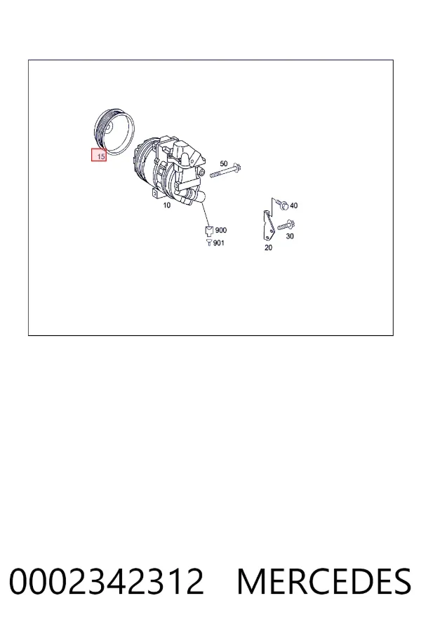 Компрессор системы кондиционирования Mercedes A0002342312 цена, от 183.41 USD