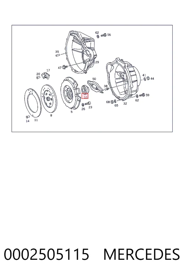 Выжимной подшипник 0002505115 Mercedes