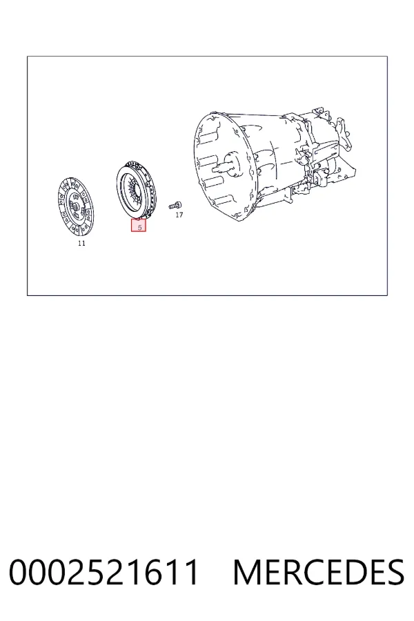 Корзина сцепления A0002521611 Mercedes