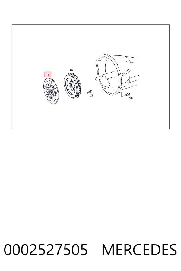 Комплект сцепления (3 части) Mercedes A0002527505 цена, от 227.52 USD