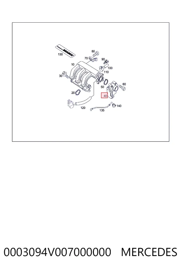 Q0003094V007000000 Mercedes Дроссельная заслонка