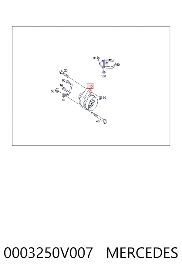 Автомобильный генератор Mercedes Q0003250V007000000 цена, от 160.91 USD